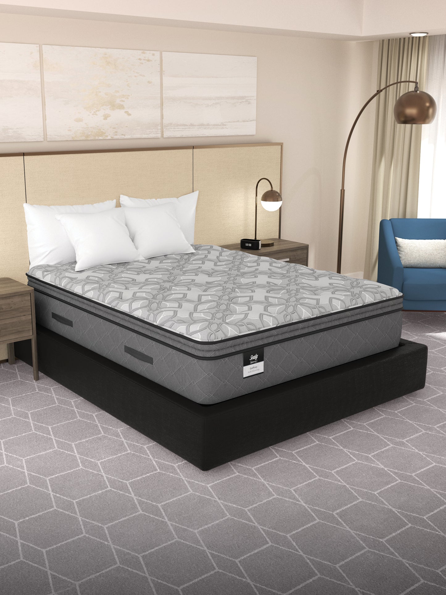 Sealy Posturepedic® Gaffney Soft Mattress with Euro Pillowtop